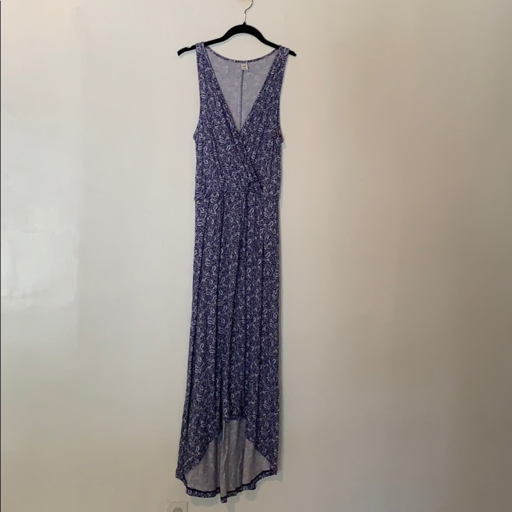 Old Navy dress - high low bottom. Blue and white